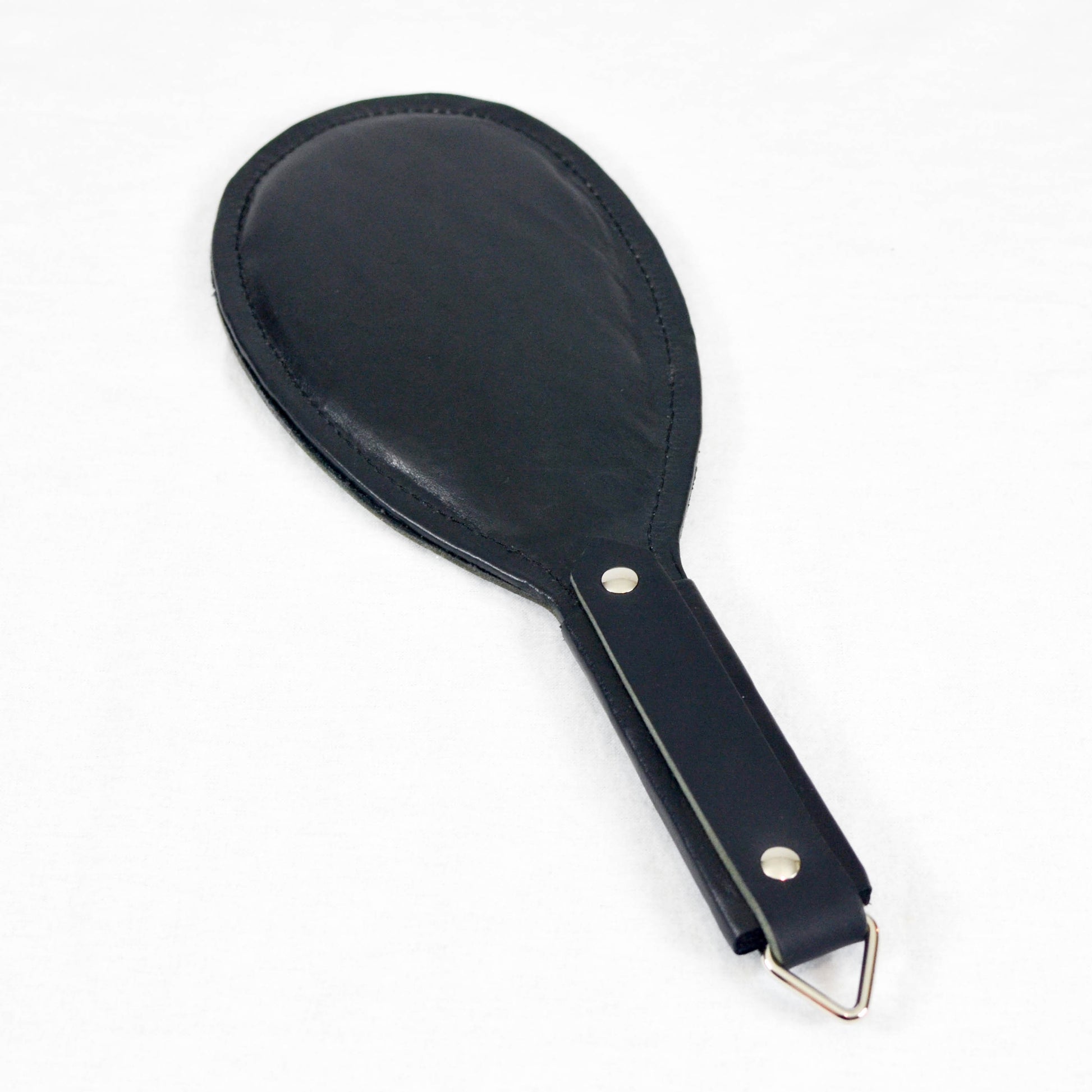 Padded Round Paddle - Black – Leather by Danny